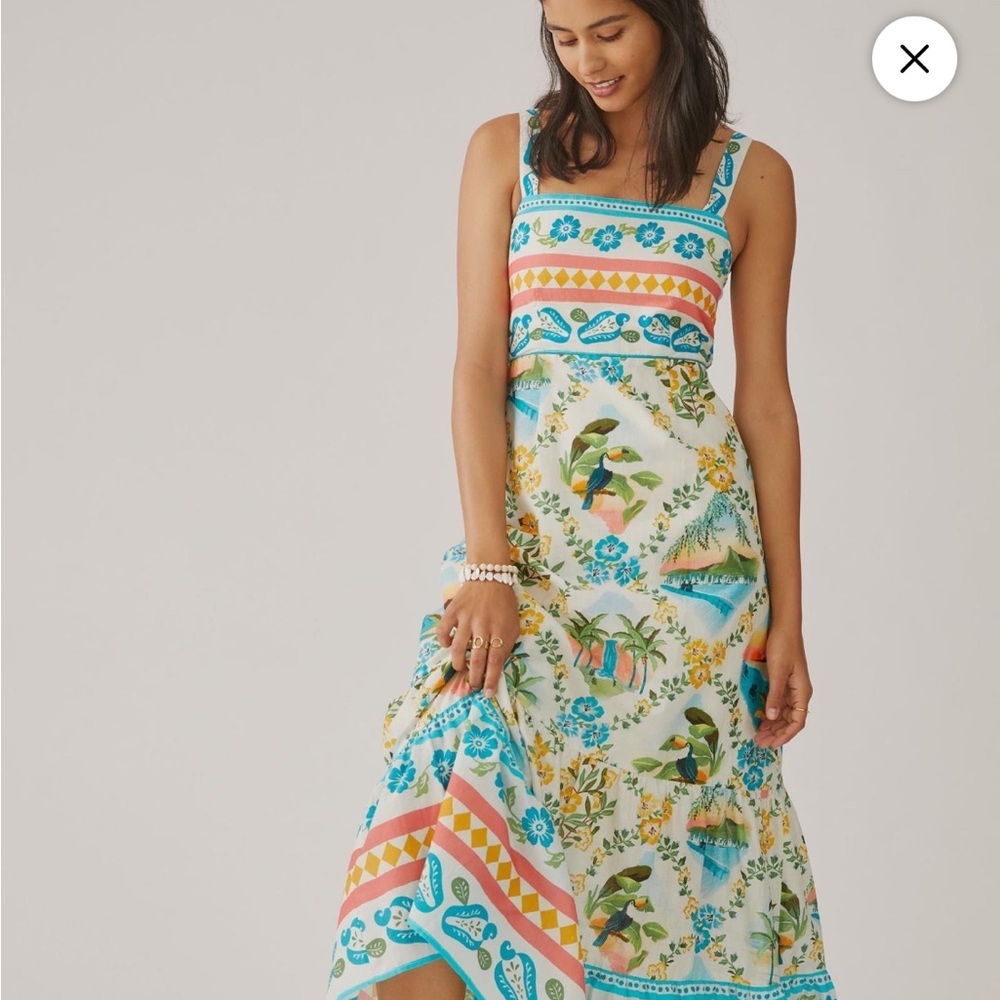 NWT FARM RIO tropical printed maxi dress Small
